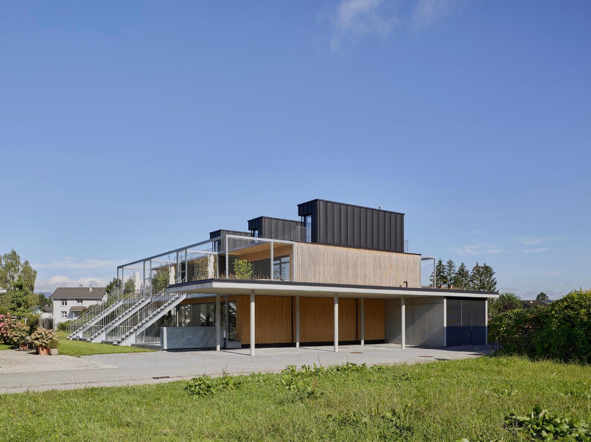 Architektenhaus Rhaa Mit Terrassen Altach Buitenkant foto